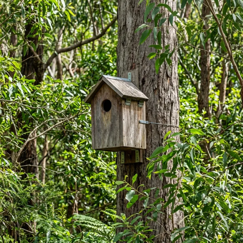 Animal nesting box installed as a humane alternative to a Campbellfield roof cavity