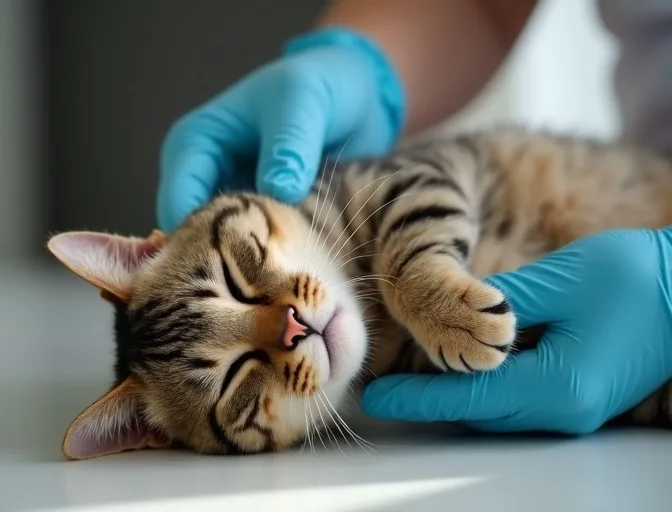 Specialist carefully handling a deceased cat with dignity in Campbellfield